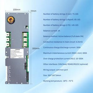 Inversor BMS 8S LVNOON-24S 300A 2A Corrente de Equilíbrio para Sistema <span class=keywords><strong>Solar</strong></span> ESS Lifepo4 NCM Bateria Gestão - Product Image 4