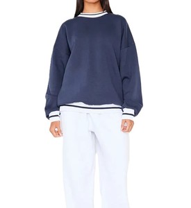 Sudadera de calidad Premium cuello redondo ajuste holgado secado rápido antiarrugas transpirable comodidad estilo Streetwear Activewear todo el día - Product Image 3