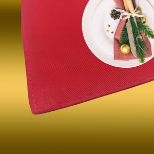 100% Cotton <b>Rectangle</b> Red Fused <b>Placemat</b> Washable Heat Resistant Eco-Friendly Dining Table Mat for Hotel Restaurant and Home Use - Product Image 5