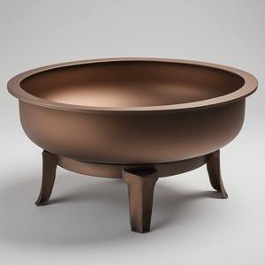 Modern Solid Metal Firepit Engineered for Long-Term Outdoor Use Powder Coated Finish Offering Strength Stability Consistent - Product Image 3