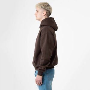 Sudadera con Capucha Extra Grande Informal con Cremallera para Hombre, Ropa de Calle Hip Hop de Invierno, 100% Algodón, Resistente al Viento, con Logotipo Frontal, Mejor Precio - Product Image 4