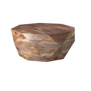 Table basse en bois massif naturel brun pour ustensiles de cuisine, décoration de bureau, maison, restaurant, salon, jardin, fabriquée en inde, 2023 - Product Image 1