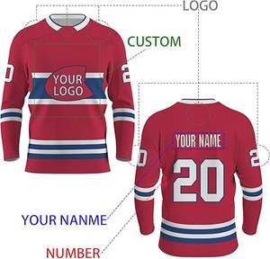 Logo personnalisé le plus populaire uniforme de hockey sur glace pour adultes ensemble de taille plus service OEM disponible - Product Image 4