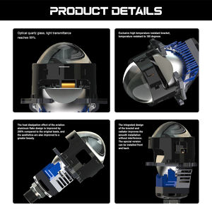 ไฟหน้า LED แบบไฮโลว์บีม 3 นิ้ว เลนส์โปรเจคเตอร์แบบ Biled ไฟหน้ารถยนต์ ดีไซน์ใหม่ ขายส่ง ไฟหน้า Bi LED - Product Image 6