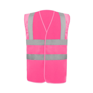 Chaleco de seguridad de construcción de malla de poliéster impermeable transpirable de alta visibilidad personalizado estilo informal de talla grande con características de trabajo reflectantes - Product Image 2