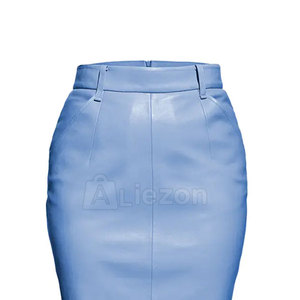 Falda delgada para mujer, falda delgada de cuero para mujer con aspecto de oficina a la moda para uso diario de negocios - Product Image 5