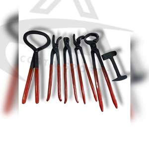 Black Rubber Coated Farrier Tool Kit for Horse Hoof Care <b>Equestrian</b> Veterinary Surgical Instruments Horse Care - Product Image 3