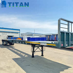 Remolques de Plataforma Extensible de Alta Calidad TITAN, 3 Ejes, 20 <span class=keywords><strong>m</strong></span> de Extensión, Semirremolque en Venta - Product Image 1