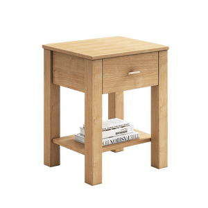 Modena Modern Minimalist Bedside <b>Table</b> European Style Smart Nightstand Solid MDF Wood <b>Foldable</b> Design for Bedroom Apartment Use - Product Image 2