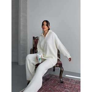 ชุดเสื้อสเวตเตอร์ถักซิปสำหรับผู้หญิง รุ่น 1556 - Product Image 2