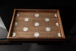 Fabricant fiable en bois de grande taille avec plateau de service à vadrouille pour un transport confortable des aliments et un service facile - Product Image 3