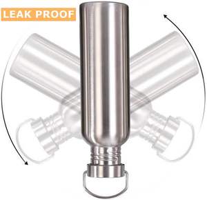 Stainless Steel Water <b>Bottle</b>,26OZ Single Wall <b>Sports</b> Water <b>Bottle</b> for Camping Picnic,Metal <b>Sports</b> Kettle with Handle for Runners - Product Image 4