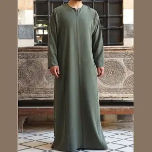 Al haramain islamic men marocchino thobe for men wholesale daffah thawb/ jubbah men's thobe Linen tradizionale abbigliamento musulmano seta