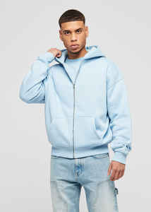 Nuevos hombres 100% algodón personalizado Logo gota hombro sudaderas con capucha doble cremallera Sudadera con capucha jersey de gran tamaño Heavyweight hombres Sudadera con capucha - Product Image 4