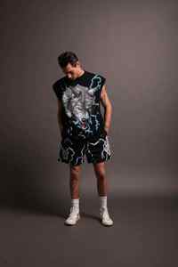 กางเกงขาสั้นตาข่ายคุณภาพสูงสำหรับผู้ชายกางเกงครอปพอดีกับกระเป๋าสองข้างผ้าฝ้าย100% สำหรับบาสเก็ตบอล - Product Image 6