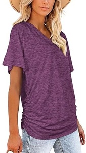 Camisetas de Cuello en V para Hombre RTS, 100% Algodón, Tela Oxford, Transpirables, Ligeras, Cómodas, Estilo Urbano, Primavera, Otoño, Invierno - Product Image 2