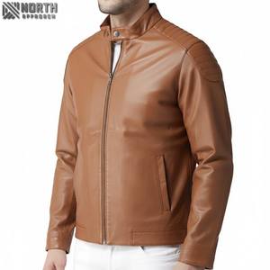 Chaqueta de cuero informal ajustada de alta calidad para hombre, diseño de soporte cómodo, lona, moda de invierno, servicio OEM único en línea - Product Image 1
