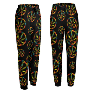 กางเกงและกางเกงสำหรับผู้หญิงผ้าคอตตอนผ้าฟลีซอุ่นสบาย - Product Image 3