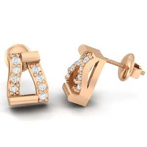 ต่างหูเพชรแท้และทองคำแท้ น้ำหนักรวม 0.07 กะรัต ความบริสุทธิ์ 14Kt/18Kt - Product Image 4