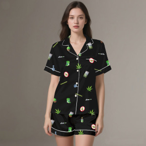 Conjunto de Pijamas de Seda Satén Transpirable de Moda 2025, Ropa de Dormir de Manga Larga para Mujer, 2 Piezas, Verano, Otoño, Primavera - Product Image 3