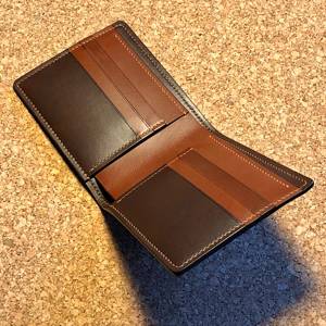 Cartera plegable de cuero de lujo con logotipo personalizado, cartera fina de cuero genuino con bloqueo RFID, con tarjetero, con cierre de RFID, para hombre y mujer - Product Image 1