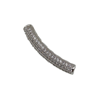 CZ Micro Pave Tube Perles Long Tube Perles En Laiton DIY Bijoux Charmes Cubique Zircone Charmes Perles Accessoires pour La Fabrication De Bijoux