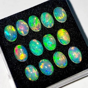 Ethiopian Welo <b>Fire</b> Opal AA Loose Cabochon <b>7</b> X 5 mm Oval Gemstone Wholesale Lot Box Genuine Natural White Mehrajudin Gems Third - Product Image 5
