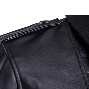 Veste d'hiver personnalisée à la mode décontractée à col montant résistant à l'eau pour hommes veste en cuir de vache de haute qualité tissu en toile vêtements d'hiver - Product Image 4