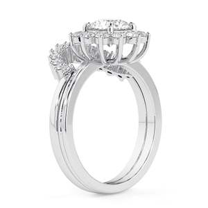 1.50ctRound Cut Diamond Halo Style Bridal <b>Set</b> <b>Ring</b> <b>for</b> <b>Women</b> - Product Image 2