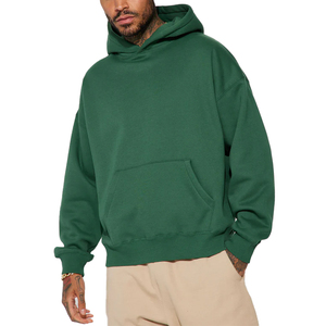 Haute qualité poids lourd unisexe surdimensionné blanc pull capuche sans cordon à manches longues poche kangourou à capuche hommes Service - Product Image 3