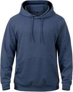 Sudaderas con capucha y sudaderas extragrandes de algodón 100% para hombre, forro polar grueso con logotipo estampado personalizado, temporada de otoño, teñido liso - Product Image 1