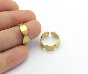 Bague en laiton réglable, design géométrique personnalisé avec placage rhodium, pour les fêtes et accessoire de mode par f s i - Product Image 2