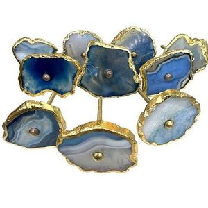 European Set Natural Agate Stone Drawer Cabinet <b>Knobs</b> <b>for</b> Kitchen <b>Dresser</b> Wardrobe Home Bar <b>for</b> Bedroom Living Room Furniture - Product Image 2