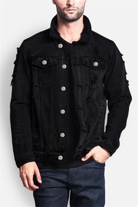 Chaquetas vaqueras lavadas de alta calidad para hombre, Chaquetas vaqueras desgastadas transpirables personalizadas para hombre, chaqueta elegante de algodón 100% para hombre - Product Image 6