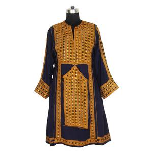 Handmade Embroidered <b>Antique</b> Afghani Banjara Dress - Comfortable Vintage Clothing <b>For</b> <b>Sale</b> Vintage Handmade Embroidery Bohemian - Product Image 1