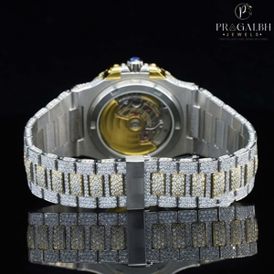 Reloj Moissanite personalizado para hombre al por mayor totalmente helado cara cuadrada grande 16mm lujo Acero inoxidable diamante banda estilo Hip Hop - Product Image 2