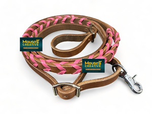 Totalmente personalizable occidental OEM ecuestre caballo Argentina cuero de vaca Rein trenzado Rosa encaje lámina a granel fabricante de fábrica - Product Image 3