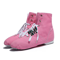Chaussures de danse HULAR INTL classiques, professionnelles, en cuir fendu, à enfiler, avec tige élastique, style jazz, pour danse latine et de salon, semelle fendue