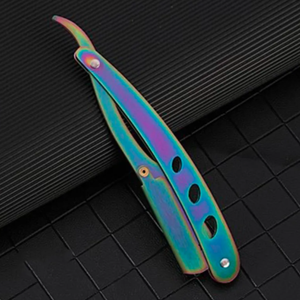 Maquinilla de afeitar recta plegable ANAAIF al por mayor, herramienta de barbero de acero inoxidable de alta calidad para depilación corporal personalizable - Product Image 5