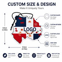 Ambientador de Coche Personalizado con Logotipo de la Bandera de República Dominicana en Forma de Mapa, de Cartón Grueso, Regalo Promocional para Talleres de Detallado de Automóviles