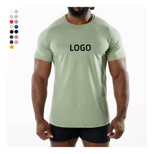 100% algodón personalizado Spandex Gym Fit camiseta para hombres tu armario de Fitness para entrenamiento Activewear Stock disponible - Product Image 1