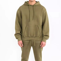 Ensemble de survêtement d'hiver épais pour homme, coupe évasée, avec veste et pantalon assortis, impression de logo personnalisé, 2 pièces, vente en gros