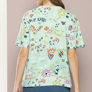 T-shirts décontractés pour femmes, couleur unie, sublimation, vêtements d'été, fabriqués au Pakistan. - Product Image 3