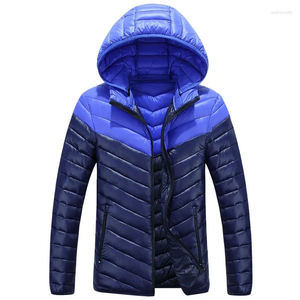 Veste d'hiver matelassée en duvet de canard légère et chaude avec capuche et logo personnalisé pour l'extérieur - Product Image 2