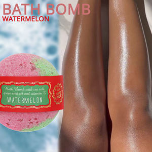 Bomba de Baño de Sandía Hecha a Mano con Ingredientes Naturales, Hidratante y Relajante, Spa, Hecho en la UE, Calidad, Marca Privada, Venta al por Mayor - Product Image 2