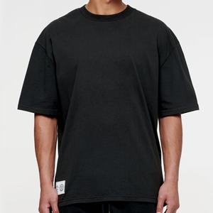 เสื้อยืดคอกลมทรงสปอร์ตผ้าคอตตอนคุณภาพสูง 100% แต่งขอบตัดสี ทรงโอเวอร์ไซส์ ไซส์พลัส สไตล์สตรีทแวร์ รับสกรีนโลโก้ เสื้อยืดลำลองใส่สบายสำหรับฤดูร้อน - Product Image 3