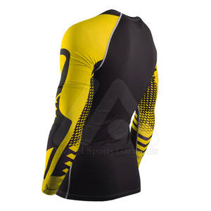 Chemise de compression respirante pour homme, dernier design, avec logo personnalisé, manches longues, rashguard sport, spandex/polyester - Product Image 5