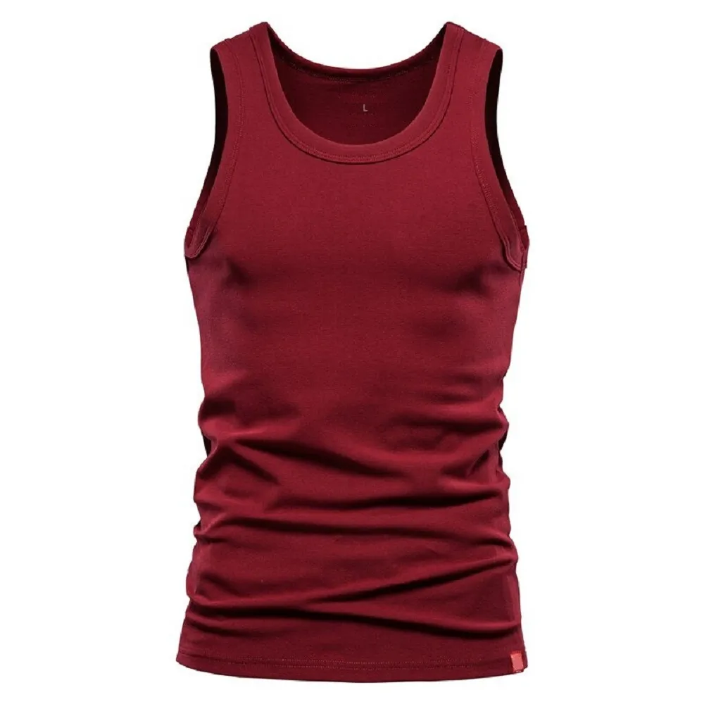 Mens 2024 Classic Plain Cotton Singlet 2023 Wholesale Tank Tops Breathable quick dry 100 % cotton material with high quality