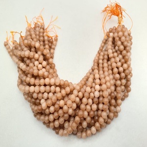 Perles de pierre de soleil naturelle de 8 mm, pierres semi-précieuses sculptées, brins en vrac pour l'artisanat - Product Image 6