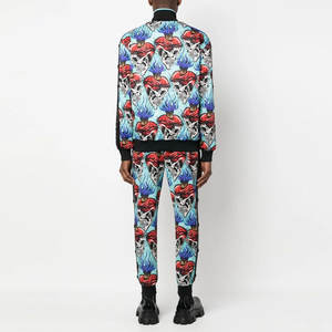 ชุดวอร์มสำหรับผู้ชายคอปกตั้ง2024โลโก้ออกแบบได้ตามต้องการ - Product Image 4